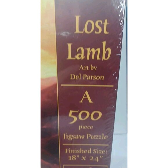 Jesus hold Lost Lamb Del Parson 500 Pc Christian Puzzle New Sealed 18x24 Sunsout - Picture 6 of 9